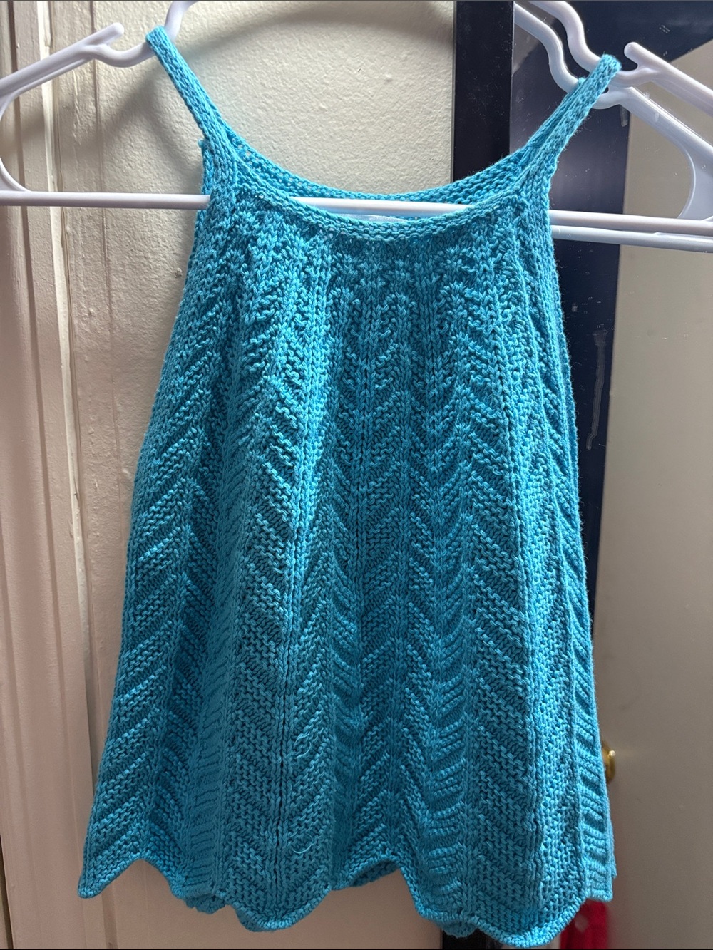Zara Bright Turquoise Knit Tank Top